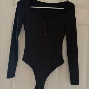 Black Long Sleeve Bodysuit